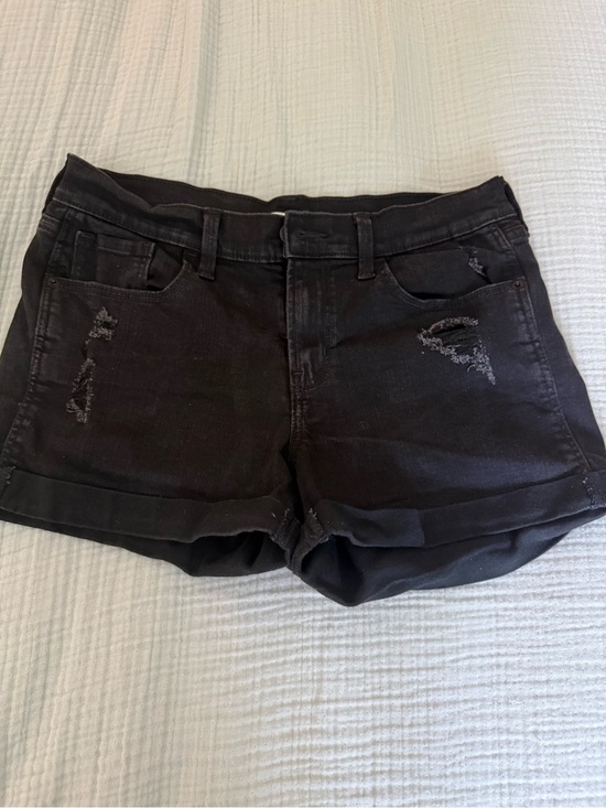 Old Navy Pants - Old Navy Black Distressed Cuffed Jean Shorts